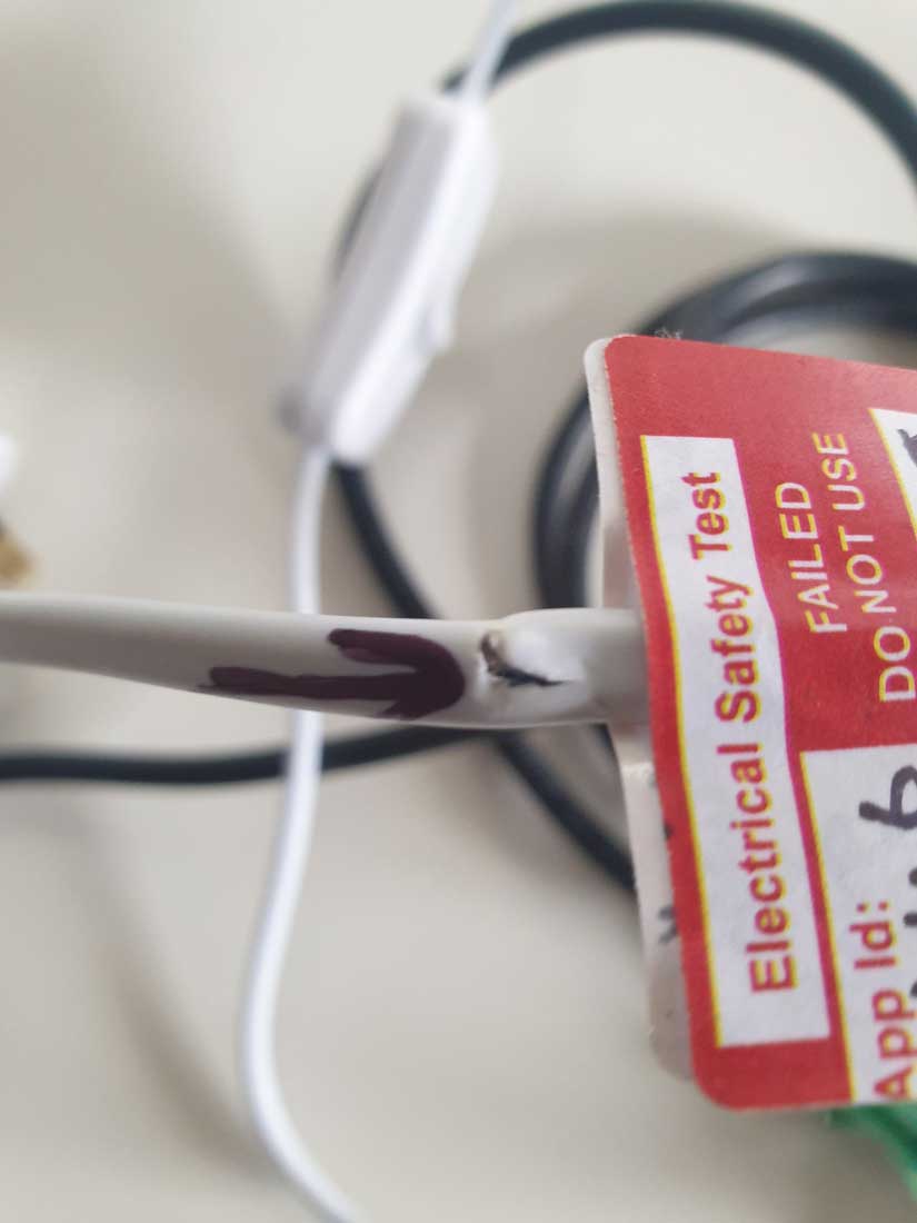 MJ PAT Testing - failed as cable cut