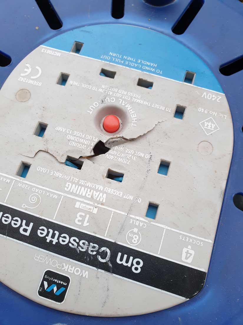 MJ PAT Testing - failed broken socket extension cable 